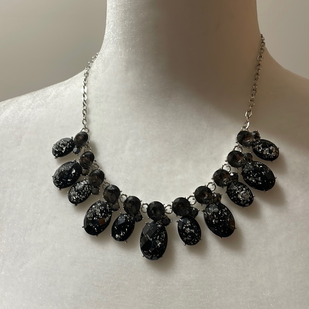 Necklace, Cleo, Color:, silver, black/grey